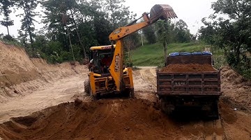 Soil Loading In Village Area ll JCB Backhoe Machine 2024 @droneplanet2040