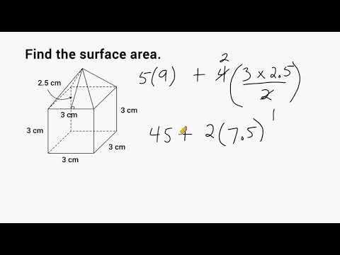 Video: Hvordan finner du volumet til en kube med en pyramide på toppen?