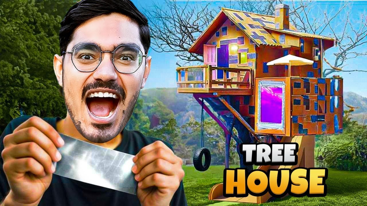 Living 24 Hours in Tree House Challenge पहेली बुझाओ काम चलाओ Challenge ...
