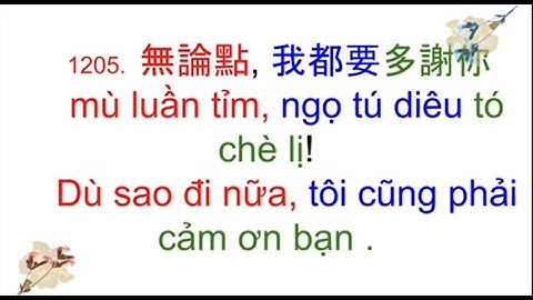 234 câu tiếng Quảng Đông hay và thực dụng học một lần dùng suốt đời.