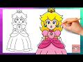 How To Draw Princess Peach from Super Mario | Drawing Tutorial