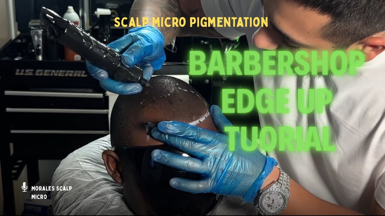 $3,900 Scalp Micropigmentation Tutorial + Crazy Hair Tattoo Transformation (Barbershop Edge Up)