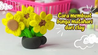 DIY way to make sunflower plants🌻 from soft clay | cute clay tutorial screenshot 1