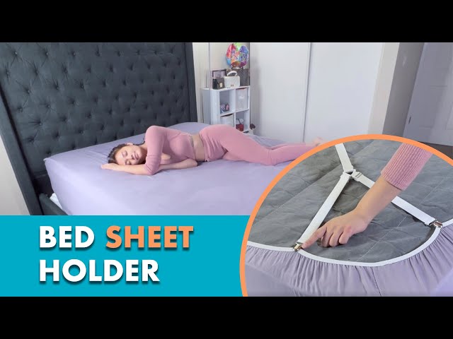 How to Keep Fitted Sheets On Bed  Bed Sheet Suspenders - TheEliteTrends 