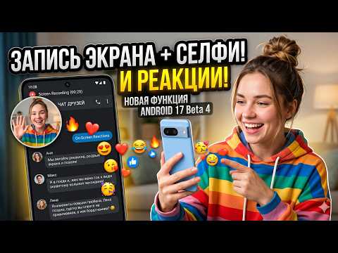 Selfie camera video during screen recording