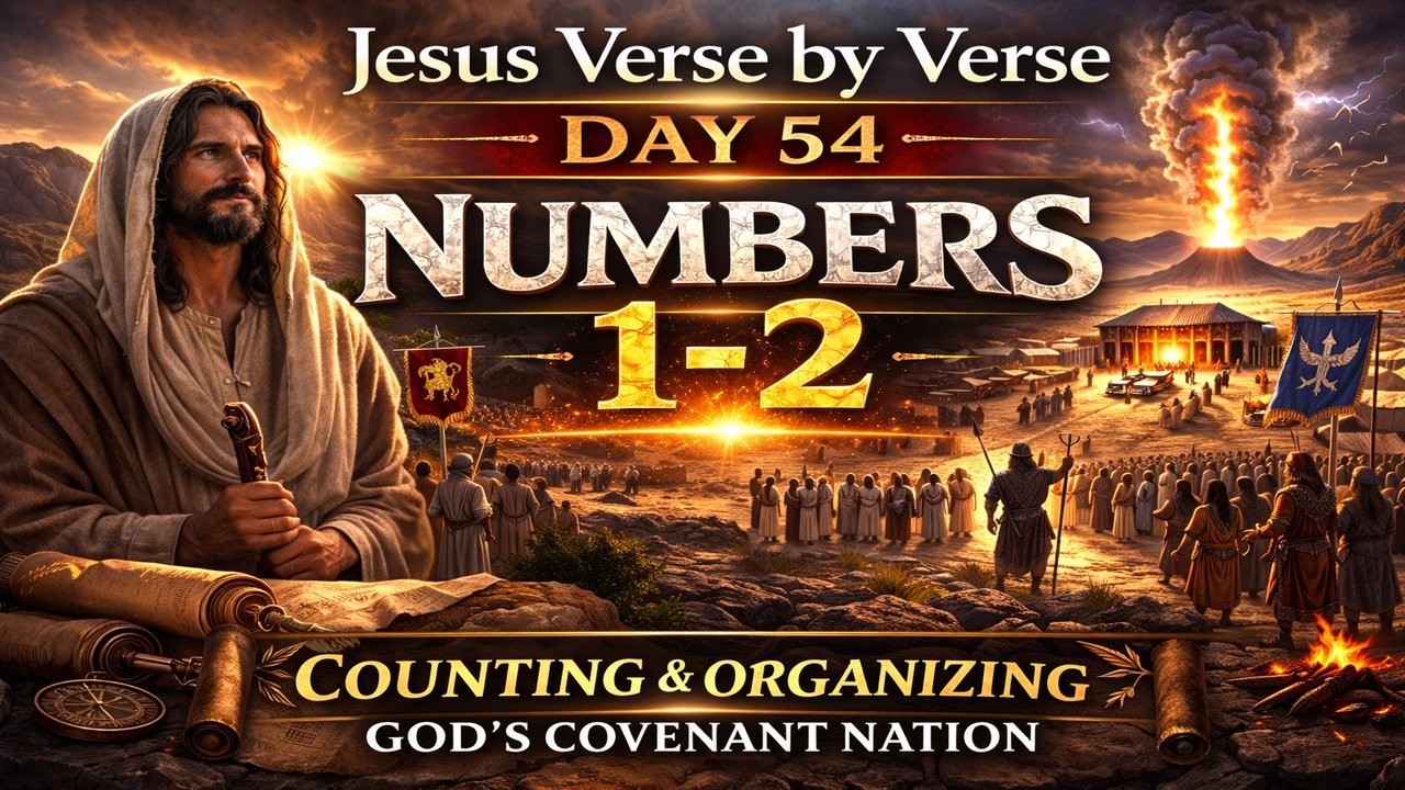 📖 Bible in a Year - Day 54: Numbers 1–2 (Numbered for War, Ordered by God, Centered on His Presence)