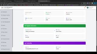 Branch Dashboard & Inventory Management | Hotel Back Office Demo