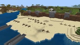 Minecraft D-Day beach landing ww2 build