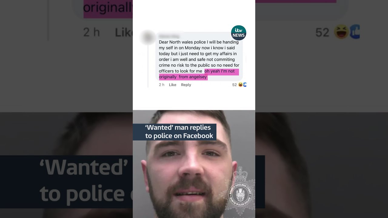  Wanted Man Replies To Police On Facebook Uk Crime Wales