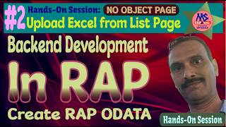 Develop ODATA in RAP (Excel Upload from ListPage #02 - Hands On)