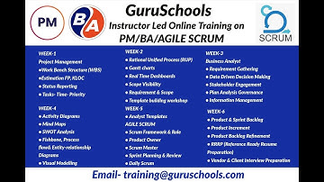 PM, BA & SCRUM - Instructor Led Online Virtual Training Overview