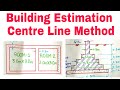 Building estimation by center line method  estimation and costing  house estimation