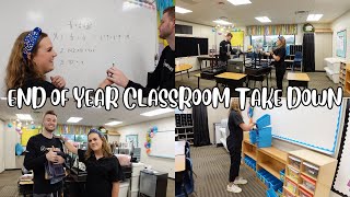 EOY Classroom Take Down || moving furniture, cleaning up, Kambel trying to do 5th grade math