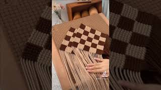 Macrame Checkered Handbag💘