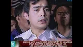 24oras: Manila Vice Mayor Isko Moreno at 28 konsehal, ipina-blotter si Mayor Alfredo Lim