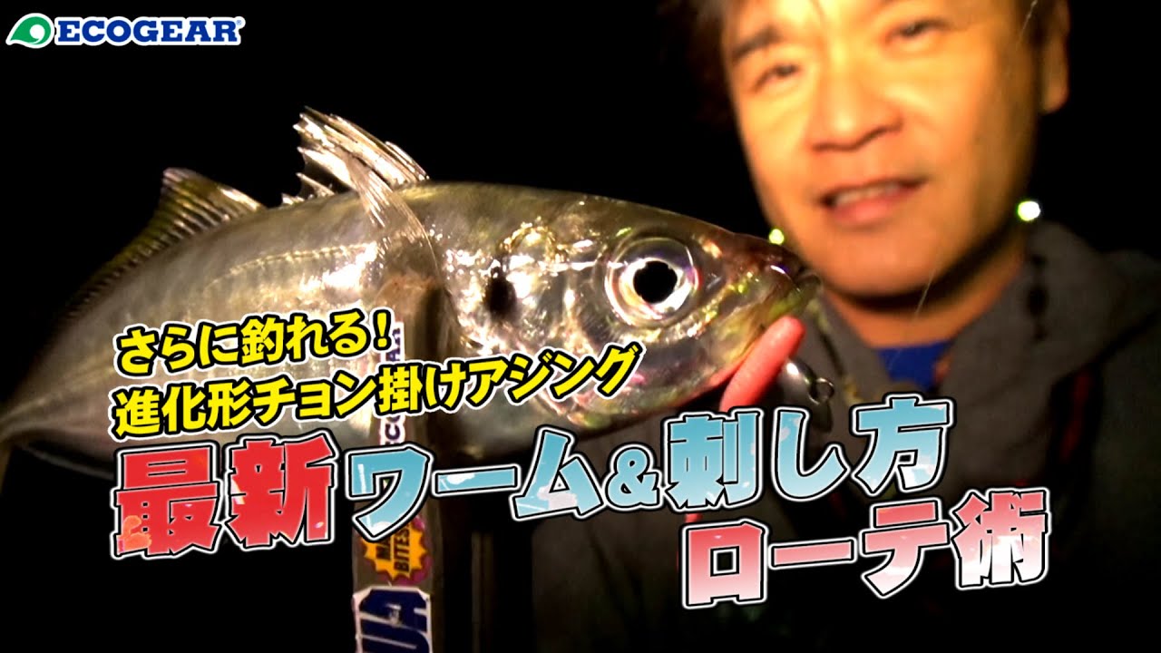 さらに釣れる 進化形チョン掛けアジング 最新ワーム 刺し方ローテ術 Youtube