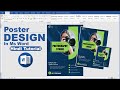 How to make Poster Design in Microsoft Office Word Hindi Tutorial || Ms Word Design Idea ||