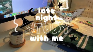 Real time late night study with me ( in Harry Potter Ambiance) 45 minute 🌙