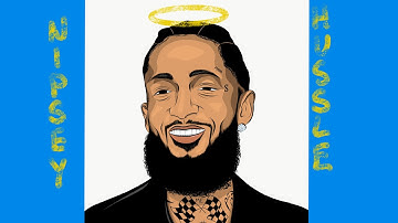 Nipsey Hussle Vector Cartoon (Adobe Draw) - iPad Pro 3gen