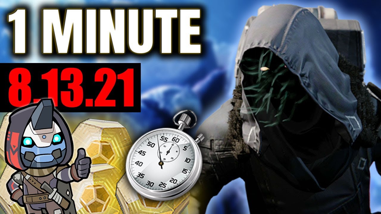 Top Tier Hunter Armor! Xur in 1 MINUTE (8.13.21) Destiny 2 Beyond Light