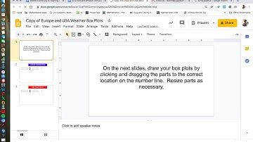 How To Video Box and Whisker Plots using Weather