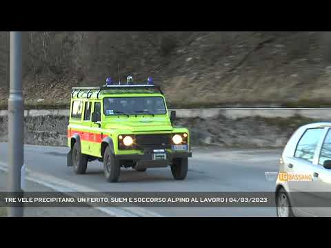 TRE VELE PRECIPITANO: UN FERITO, SUEM E SOCCORSO ALPINO AL LAVORO | 04/03/2023