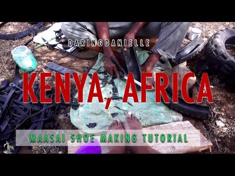 Maasai Shoe making tutorial Kenya Africa