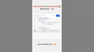 PYTHON programming Static Method Vs Classic Method #shorts #viral #python #trending