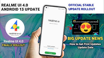 Realme New Update/Realme UI 4.0 Android 13 Stable update Official Rollout in February 2023 Download
