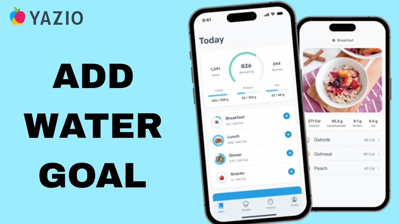 How To Add Water Goal On Yazio App