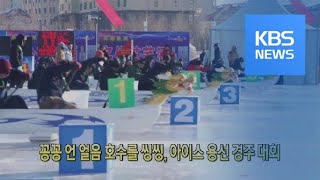 [클릭@지구촌] 꽁꽁 언 얼음 호수를 씽씽, 아이스 용선 경주 대회 / KBS뉴스(News) screenshot 4