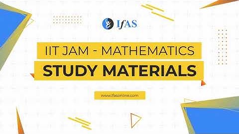 Best Complete Study Material Of IIT JAM Mathematics | IFAS Publications