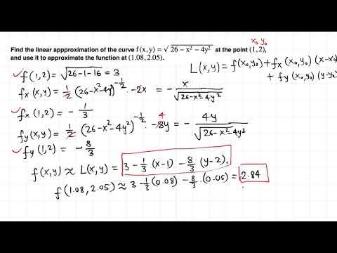 Calculus III: Linear approximation example - YouTube