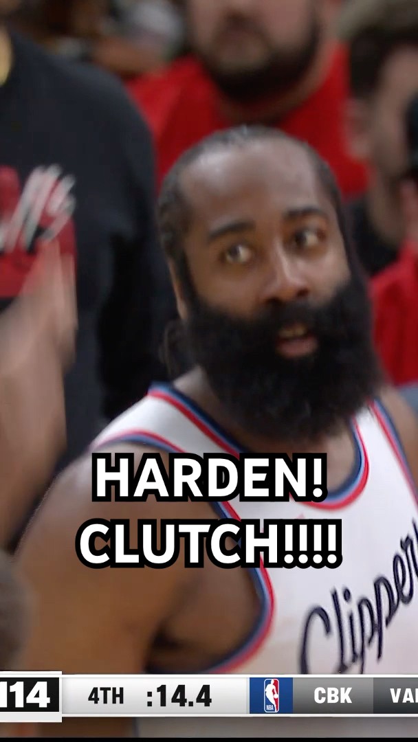 Harden comes up BIG with the late game triple!