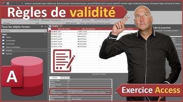 Règles de validité des saisies, exercice Access
