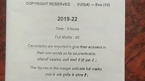 Vinoba Bhave University, UG semester 4 (ECONOMICS HONOURS 2019-22 ) question paper, CC-X