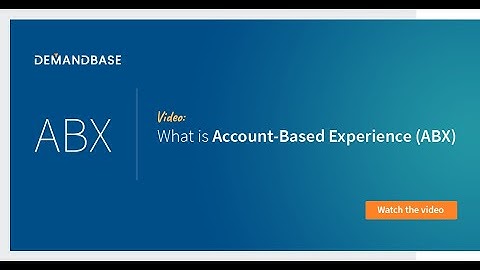 Demandbase: What is Account-Based Experience?(ABX)