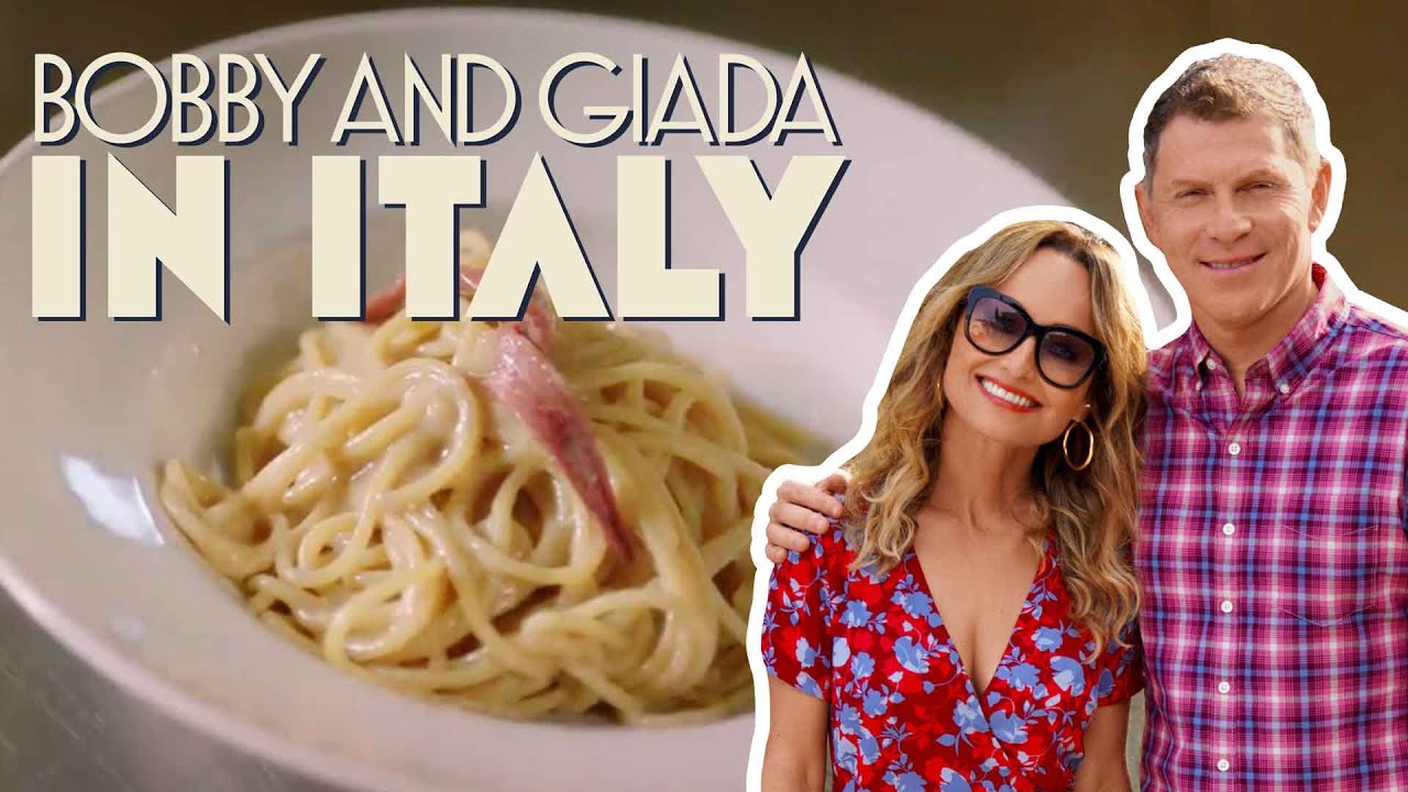 Bobby Flay Eats Pasta with Anchovy Butter in Rome | Bobby and Giada in Italy | discovery+ | Food Network