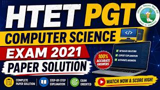 HTET PGT COMPUTER SCIENCE QUESTION PAPER 2021