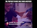 Very funny patient proposes nurse under anesthesia