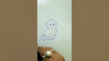 How to draw 🦧 monkey l simple drawing l easy drawing #art #drawing #shorts