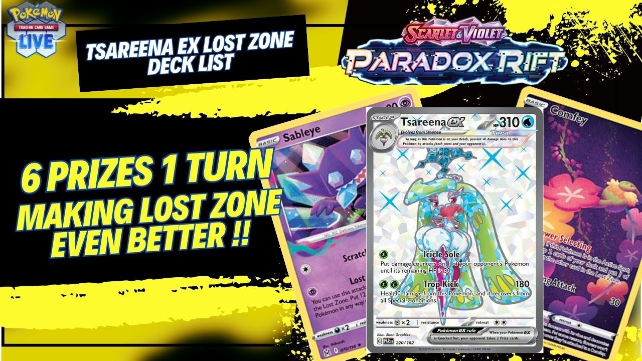 Unstoppable Tsareena EX Lost Zone Deck 6 Prizes 1 Turn Pokemon TCG ...