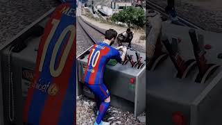 🚂 Messi vs Ronaldo Train Challenge 😱 #shorts #viral #trending #entertainment #newyeakvibes