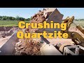 Jaw crusher crushing dakota quartzite