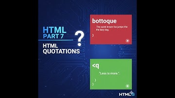 Html part 7 (quotations explained)