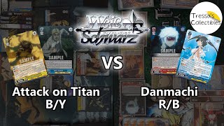 Attack on Titan vs Danmachi Weiss Schwarz TCG
