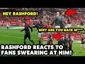 Omg man utd players intervene to pull rashford away from fan shouting abuse at forward prematch