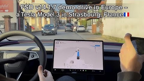 Tesla FSD v14.1.7 demo drive in Europe – Strasbourg, France. 🇫🇷🚗