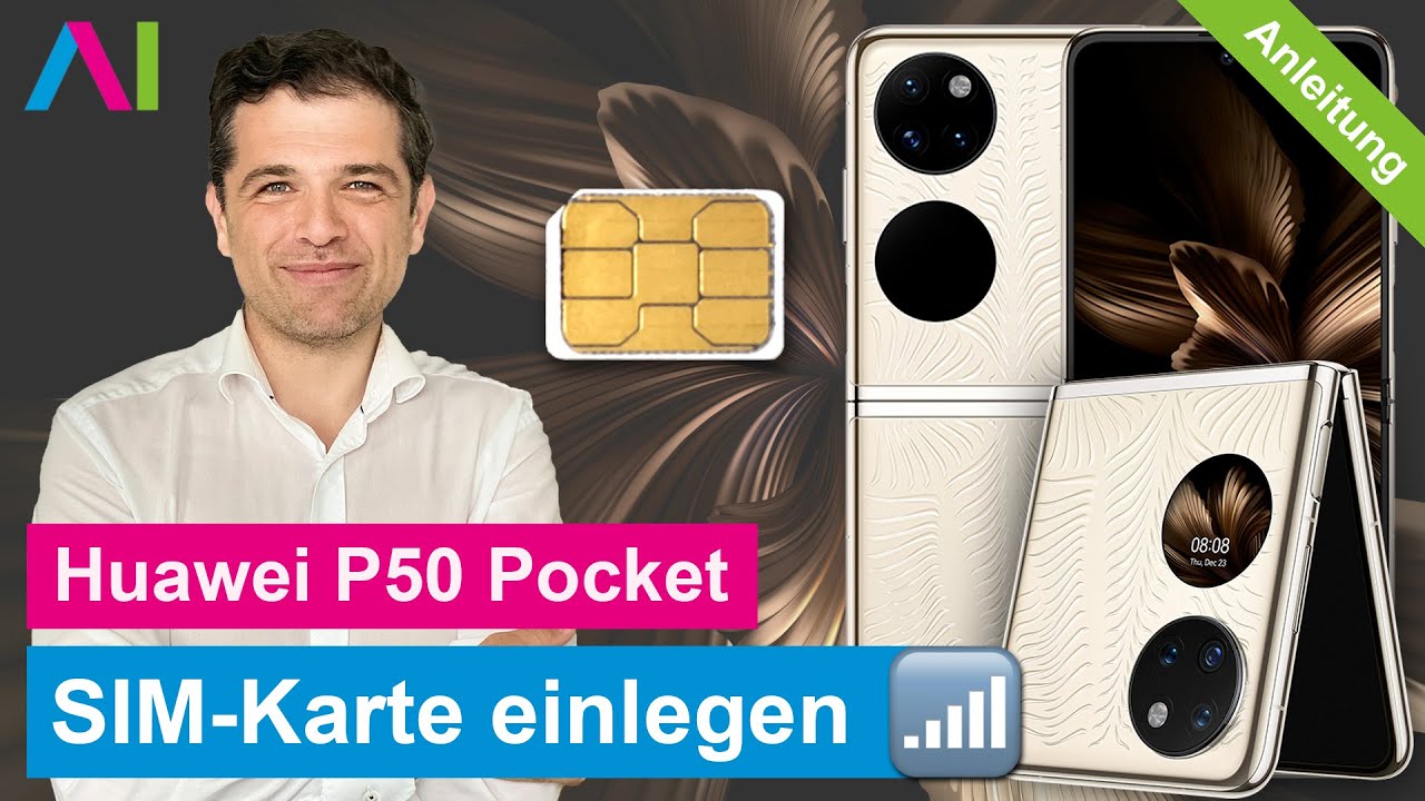 Huawei P50 Pocket (Premium Edition) SIMKarte einlegen • 🂠 • 📲 • 📡 • Anleitung Tutorial