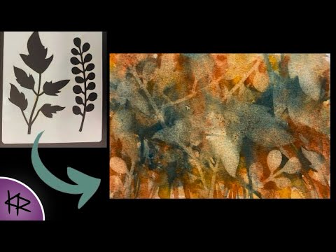 Reverse Stenciling WATERCOLOR Tutorial. Easy & Fun Art Journal Background!